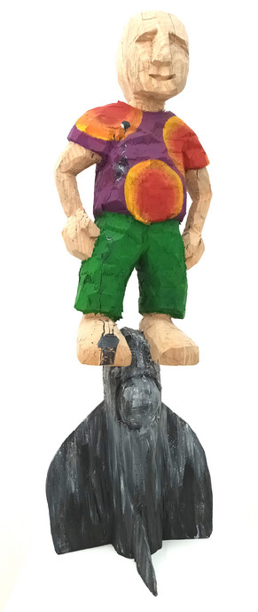 manplane, 2020, Holz bemalt, 65 x 30 x 13 cm,