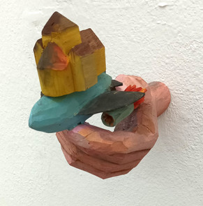 handParadies, 2012, Holz bemalt, 23 x 10 x 10 cm